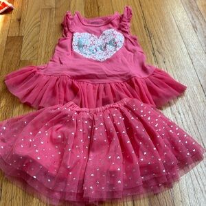 First impressions girls two piece matching set with tutu
